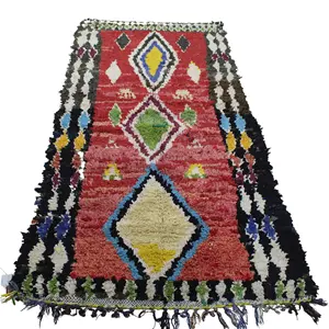 Wholesale vintage moroccan rag rugs Boucherouite rug outdoor indoor clippy chindi rug 19