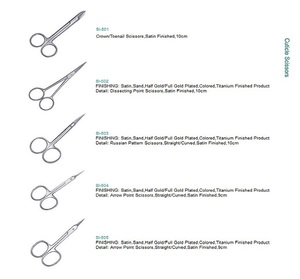 Tijeras de cutícula profesionales personalizadas, de acero inoxidable, afiladas y curvadas, venta al por mayor - Product Image 2