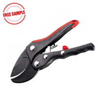 Tijeras de jardinería de fácil uso para cortar césped - Podadora de trinquete de grado industrial FUJIYA con agarre antideslizante de TPR y revestimiento de PTFE, 7 pulgadas, SK-5 F-5674