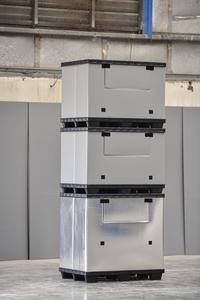 Boîte en plastique pp pliable en nid d'abeille, boîte de rangement robuste, boîtes en plastique pliables et réutilisables, 2022 unités - Product Image 4