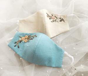 Nouveaux superbes accessoires en tissu de soie ou de coton pour le visage avec une broderie élégante parfaite pour les femmes pour les mariages et les fêtes en vrac - Product Image 1