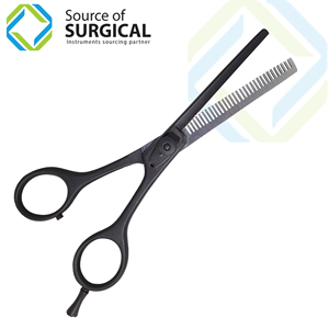 Professional Source Surgical Stainless Steel <b>Left</b>-<b>Handed</b> Barber <b>Scissors</b> Razor Edge 28 Teeth High Sharp Edges (Model B-EBT-184) - Product Image 2