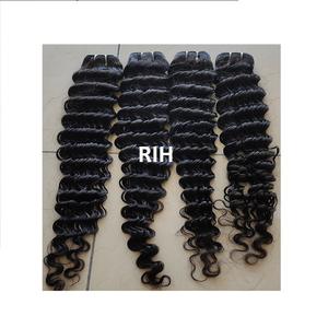 Extensiones de cabello humano virgen indio rizado, color natural, cutícula - Product Image 1