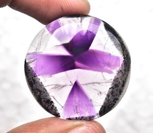 Cabujón de Amatista Púrpura Trapiche Estrella Natural de Alta Calidad para Joyería, Forma y Tamaño Personalizados - Product Image 2