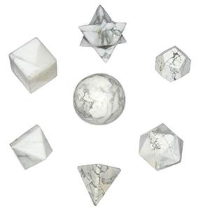 Suministro al por mayor de howlita, juego de 7 piezas de cristal de piedras preciosas sagradas, los mejores precios, artesanías de piedras semipreciosas DE LA India - Product Image 1