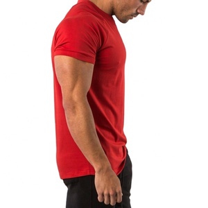 Top Quality Wholesale Plus Size Men's Clothing Custom Fabric Cotton Jersey Blend <b>Round</b> Hem Crew Neck Short Sleeve Shirts - Product Image 3