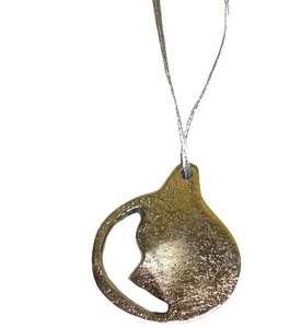 <b>SMALL</b> ALUMINIUM CHRISTMAS HANGING <b>ORNAMENT</b> for CHRISTMAS TREE DECORATION HIGH QUALITY BRASS POLISHED - Product Image 1