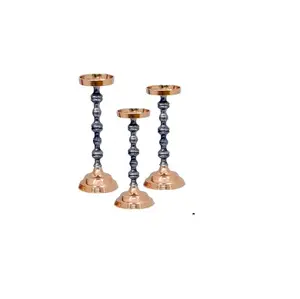 Classic Designer Handcrafted Metal <b>Candle</b> Pillar <b>Stand</b> Wholesale Manufacturer New Design Handmade Metal Supplier from India - Product Image 1