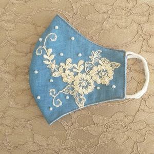 2021 New Beautiful Stylized Accessories for <b>Face</b> Elegant Embroidery Hand-Work Casual Style - Product Image 1