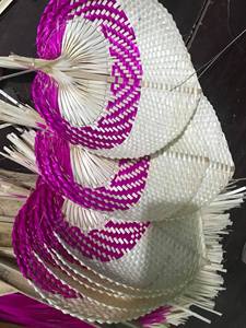 Ventilador de mano de bambú de fábrica, ventilador de hoja de palma para fiesta de verano, evento, decoración de boda, personalizable, listo para enviar - Product Image 3