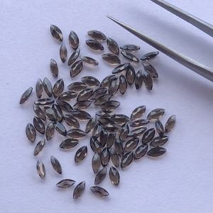 หินควอตซ์เหลี่ยมเพชรพลอยสโมควอตซ์สีน้ำตาลธรรมชาติขนาด2มม. 4มม. หินหลวมสำหรับทำเครื่องประดับจากผู้ผลิตขายส่ง - Product Image 3