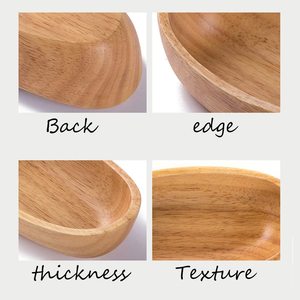 Cuenco de madera para servir frutas o ensaladas, recipiente para servir alimentos con plato de nueces, almacenamiento de frutas, adecuado para la decoración del hogar - Product Image 4