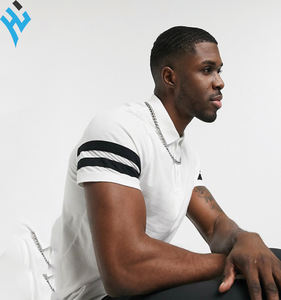 Diseño de bordado personalizado de alta calidad 100% algodón corto Selves Stripes Golf Polo precio barato al por mayor para hombres Polo camiseta - Product Image 2