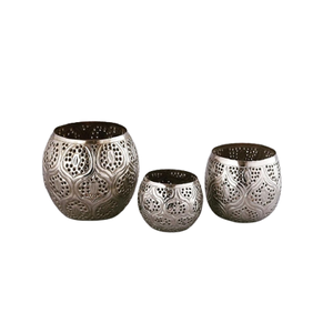 Round Shape Sliver Color Food Bowl Set Of 3 Different Size <b>Iron</b> Decorative Serving Bowl At <b>Cheapest</b> Price - Product Image 1