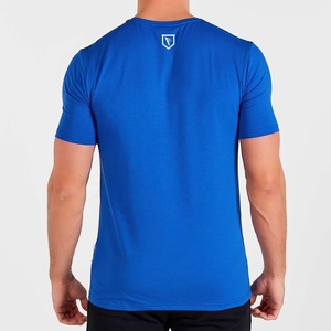 Camiseta de trabajo de gimnasio para hombre de alta calidad, camiseta en blanco con logotipo personalizado impreso, manga corta, patrón sólido, de talla grande, transpirable de secado rápido - Product Image 3