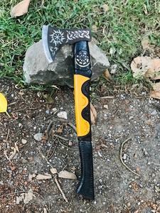 Hache Viking de qualité industrielle personnalisée faite à la main Tomahawk Hickory bois acier tête de hache Camping cadeau de noël - Product Image 5