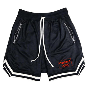 Pantalones cortos de baloncesto bordados con cremallera de malla de poliéster retro de la vieja escuela para niño con logotipo personalizado - Product Image 6