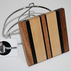 Sous-verre de protection en bois et résine carrés de haute qualité pour restaurant d'hôtel à domicile avec matériau en bois et résine - Product Image 1