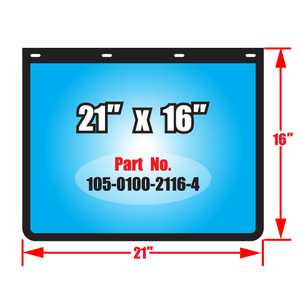 บังโคลนรถ PVC ขนาด21X16นิ้วมีโลโก้อุปกรณ์สำหรับรถบรรทุกพ่วง - Product Image 1