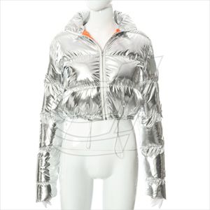 Nouveautés 2025 Mode Couture Bouffant Coton Manches Bouffantes Femmes Veste Mince Manteau Court Veste Tops Vêtements D'extérieur D'hiver - Product Image 2