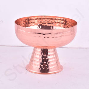 ชามโลหะสแตนเลสที่มีฐานโลหะการออกแบบที่ไม่ซ้ำกันรอบรูปร่างมินิชามตอกชามถั่วที่มีฐาน - Product Image 1