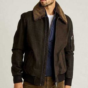 2022 hiver haute rue Style hommes décontracté Faux cuir Bomber veste grande taille épaissir chaud polaire pour l'extérieur avec fourrure - Product Image 1