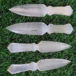 Cuchillo de Selenita Blanca Tallada en Piedra Preciosa Natural al por Mayor, Compre en N H AGATE - Product Image 3