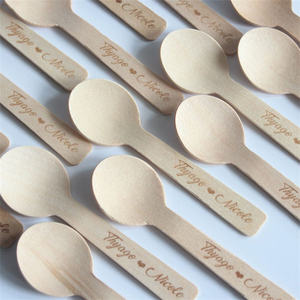 Cuchillo de bloque natural barato de <span class=keywords><strong>China</strong></span>, tenedor de madera, mango de cuchara, Mini helado, cuchara cuadrada desechable - Product Image 6