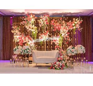Fondo de pared de vela de escenario de boda, telón de fondo de pared de vela de Metal elegante, diseño elegante - Product Image 1