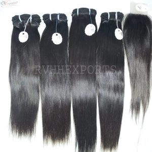 Lot de Cheveux Humains Vierges Indiens Remy Non Traités - Lisses et Ondulés, Double Trame Faite à la Machine, Fournisseur - Product Image 5