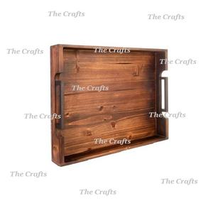 Bandeja de madera de diseño maravilloso para servir con forma cuadrada, bandeja de café para servir comida en restaurante de calidad superior - Product Image 2