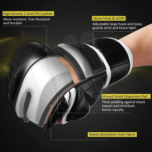 Customizable MMA Mixed <b>Martial</b> <b>Arts</b> Half Finger <b>Boxing</b> <b>Gloves</b> for Training Sparring <b>and</b> Fitness Workouts - Product Image 2