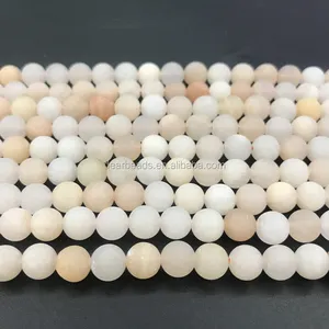 Cheap Beads Supplies 6mm 8mm 10mm Natural Peach Matte Aventurine Round Beads