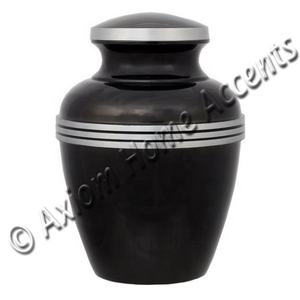 Urna de cremación de aluminio para mascotas, urna de cremación de Color azul con bandas plateadas para cenizas de mascotas, acentos para el hogar Axiom, venta al por mayor, barata - Product Image 3