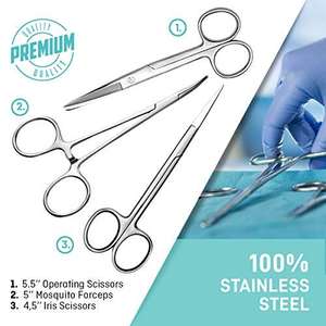 Kit de dissection avancé en acier inoxydable Safety Point, 20 pièces, pour étudiants en médecine et usage vétérinaire - Product Image 5