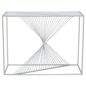 Modern Luxury Metal <b>Console</b> <b>Table</b> with Iron Leg Glass Top for Living Room Bedroom School-Home Hotel Restaurant Decor Furniture - Product Image 6