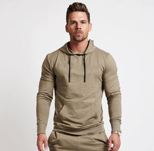 Nouvelle mode cordon pour sweats à capuche hommes automne hiver athlétique sweats à capuche en coton vêtements de sport Gym Fitness sweat à capuche d'entraînement - Product Image 1