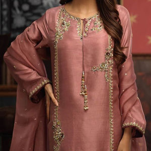 --- TRENDY---BEAUTIFUL-HEAVY--LONG---KURTA con pantalón para vestir en fiesta, vestido con apliques, trabajo para fiesta/boda = 2021 - Product Image 1