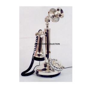 Reproducción antigua náutica Teléfono antiguo de plata Teléfono de pared Chapado en plata Teléfono antiguo náutico Teléfono antiguo - Product Image 1