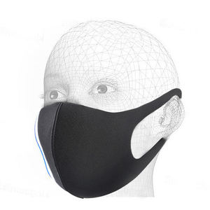 Custom designed Facemask Logo Printed Washable Cotton Black Facemask - Product Image 4