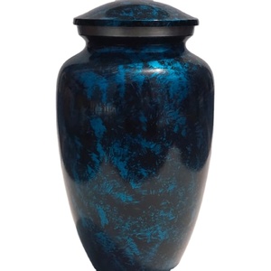 American Style Dark Blue Aluminum Urn <b>for</b> Human <b>Ashes</b> Adult Memorial Storage Container Decorative Funeral <b>Keepsake</b> <b>Ash</b> Holder - Product Image 1