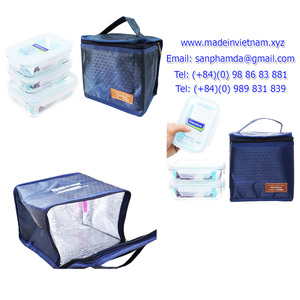 Fiambrera térmica de poliéster para exteriores, bolsa aislante de Color azul cielo para almacenamiento de alimentos, personalizable, OEM ODM - Product Image 5
