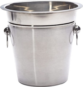 Champagne <b>Cooler</b> Matte Shiny Silver Stainless Steel for occasions and Home Customizable - Product Image 1