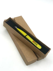 Nouveau Design professionnel avec poudre de poire en acier inoxydable pince à épiler d'extension de sourcil Logo personnalisé Instrument de beauté à pointe argentée - Product Image 6