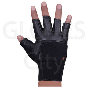 Gants d'entraînement de gym professionnels unisexes à demi-doigts Gants de levage en cuir épais Design respirant pour GANTS City - Product Image 3