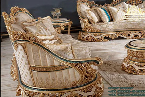 ชุดโซฟาสไตล์ฝรั่งเศสสมัยใหม่สำหรับห้องนั่งเล่น ทำจากไม้สัก ปรับแต่งขนาดและสีได้ ดีไซน์แกะสลักหรูหรา รุ่นดัลลัส - Product Image 4