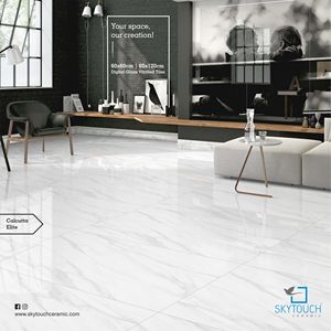 Baldosa de Porcelana de Gran Formato, Color Blanco, para Piso, Tamaño Grande 800x1800mm, Diseño de Mármol Calacatta, Aspecto Interior, Baldosa Más Grande - Product Image 4