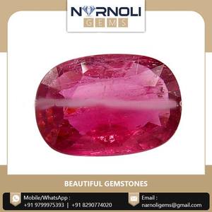 Piedra Preciosa Semipreciosa de Turmalina de Color Rosa, 13.3 x 9.2 mm, 4.34 Quilates, Corte Cojín, Natural, para Pendientes y Colgantes - Product Image 3