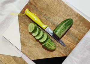 Petite planche à découper carrée en bois d'acacia naturel écologique en gros 10x10 assiette à pain au fromage blanc noir hacher la viande à pizza - Product Image 5