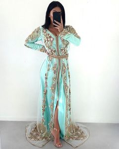 Stylish <b>Kaftan</b> for Party wear floor length dress embellished in Crystal glass beads stone work-2020 - Product Image 1